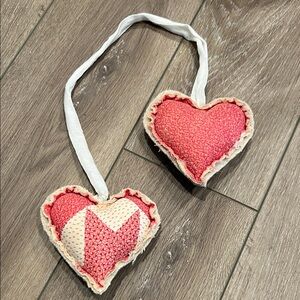 Heart-Shaped Pink and Cream Hanging Decor